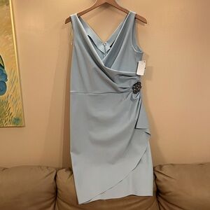 A wedding guest / cocktail baby blue dress